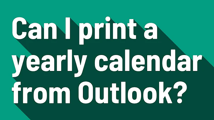 Can I print a yearly calendar from Outlook?