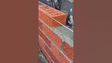 Construction Worker Engineering is installing bricks #shorts