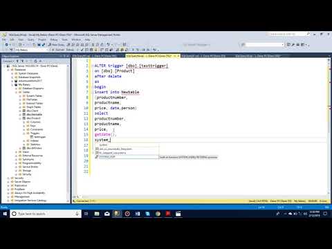 How to alter a trigger and add columns in a trigger in SQL server manager