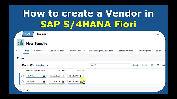 How to Create a Vendor in SAP S/4HANA Fiori | Step-by-Step Tutorial