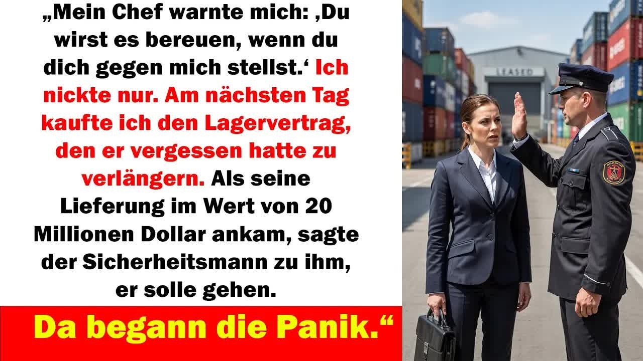 Chef drohte mir： „Du wirst es bereuen.“ Ich nahm sein Lager, seine 20-Millionen-Lieferung war weg.