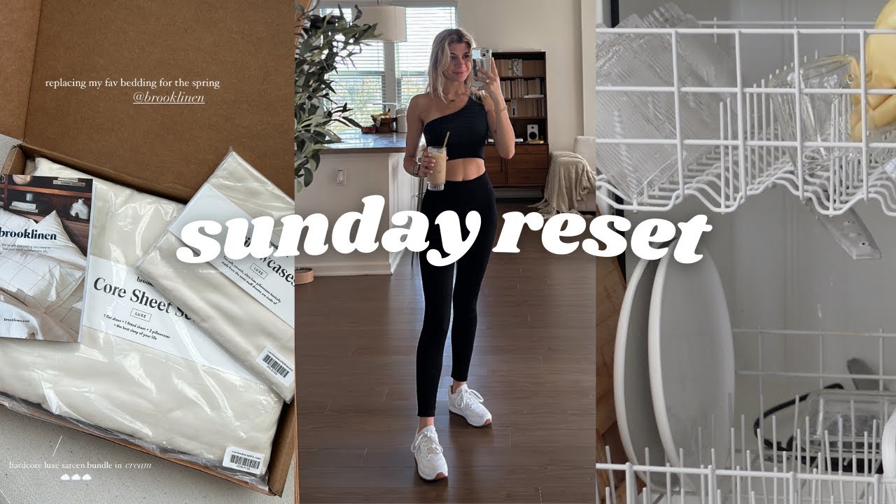 sunday reset vlog | deep clean w me, meal prepping & self tan routine ...