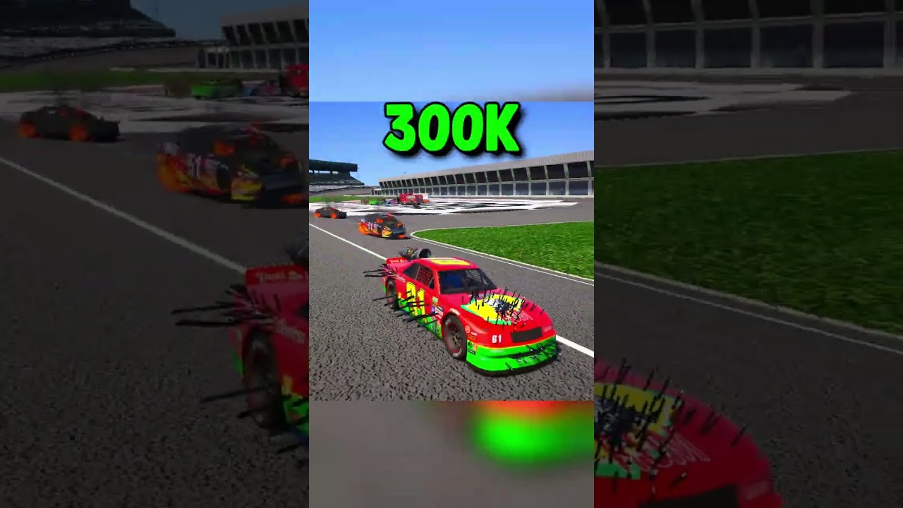 Destroying nascar race with spike and rocket race car for 1 million dollars