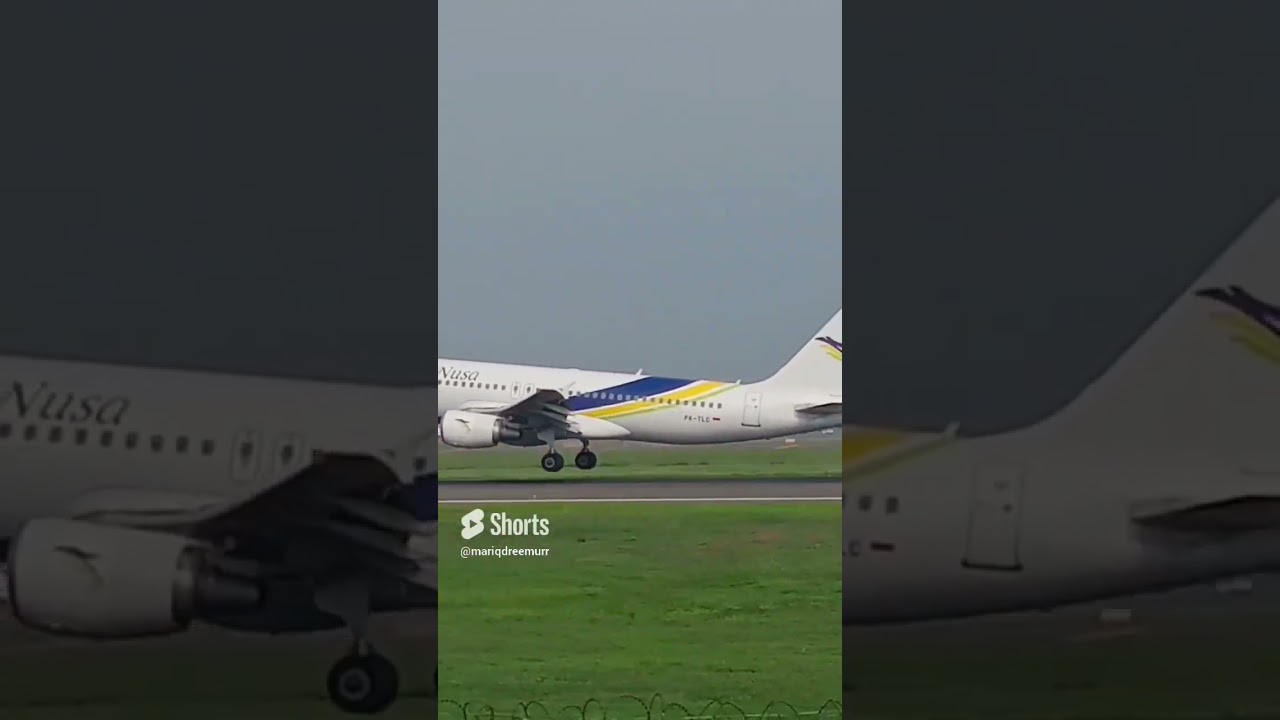 TransNusa PK-TLC, Airbus A320-214. Landing at Soekarno-Hatta Airport, from Denpasar Bali.