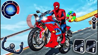Super Hero Bike Mega Ramp Stunt 3D - Motocross Dirt Bike Stunt Racing - Android GamePlay screenshot 5