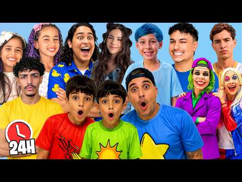 PASSAMOS 24 HORAS SENDO DESAFIADOS PELOS MAIORES YOUTUBERS!