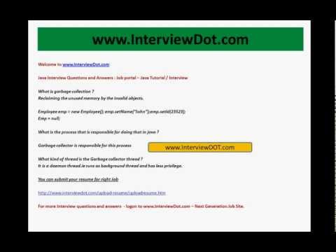 Java interview question and answer job portal java tutorial