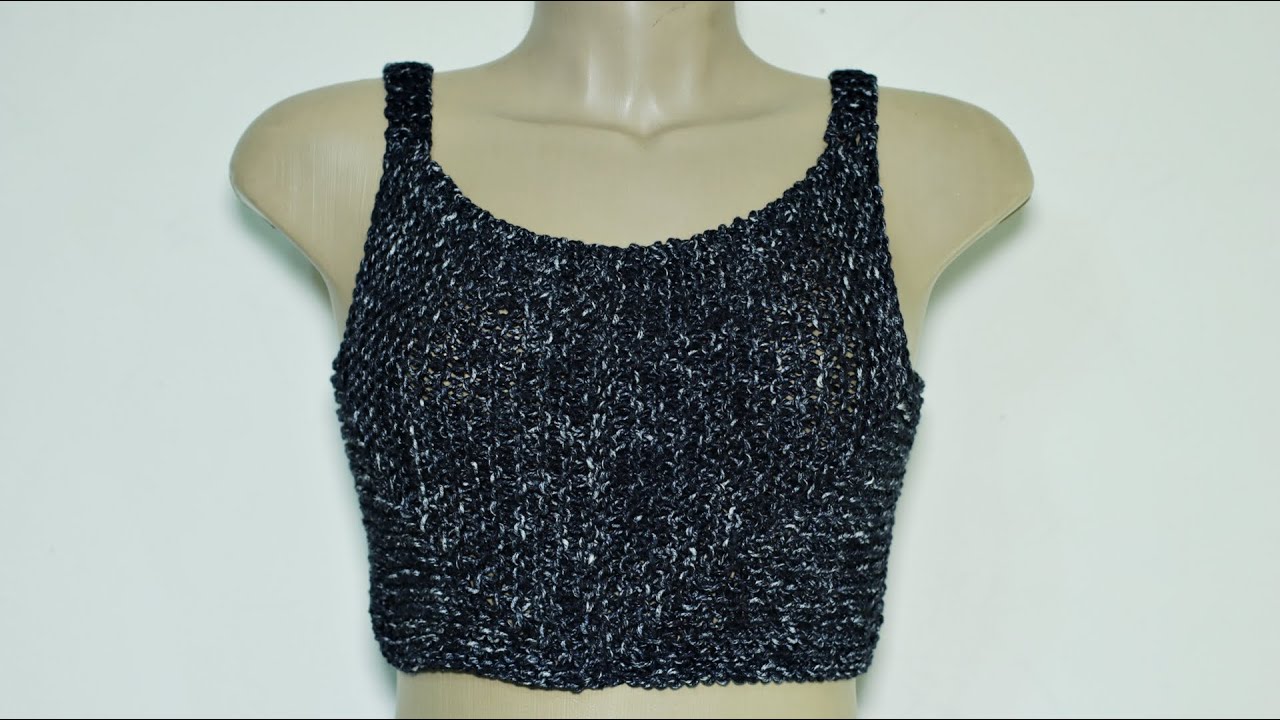 Cropped quadrado perfeito em tricô