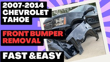 2007-2014 Chevrolet Tahoe Front Bumper Removal.  Remove it in 8 Mins with this Video!