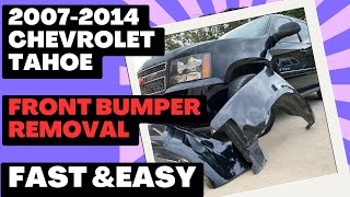 2007-2014 Chevrolet Tahoe Front Bumper Removal.  Remove it in 8 Mins with this Video!