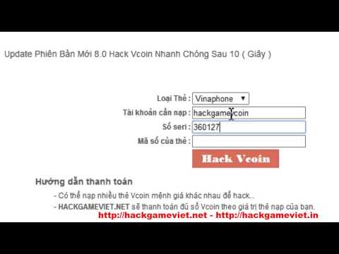 Video Hack Vcoin miễn phí, Hack Vcoin 2014, Hack CF 1149,... - youtube