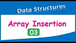 Data Structures - Array Insertion with C coding