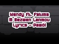 Wendy ft fatima  m bezwen lanmou lyrics pawl