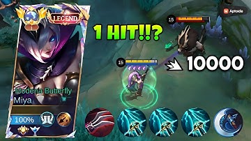 MIYA INSANE 1 HIT DAMAGE BUILD 2025!! (enemy auto surrender?💀) must try!! - mlbb