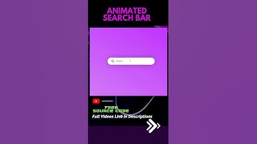 Animated Search Bar #shorts #csseffect #htmltutorial