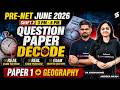 UGC PRE NET June Exam 2026 | UGC NET Paper 1 & Geography Question Paper 2026 | UGC NET Paper 1 2026
