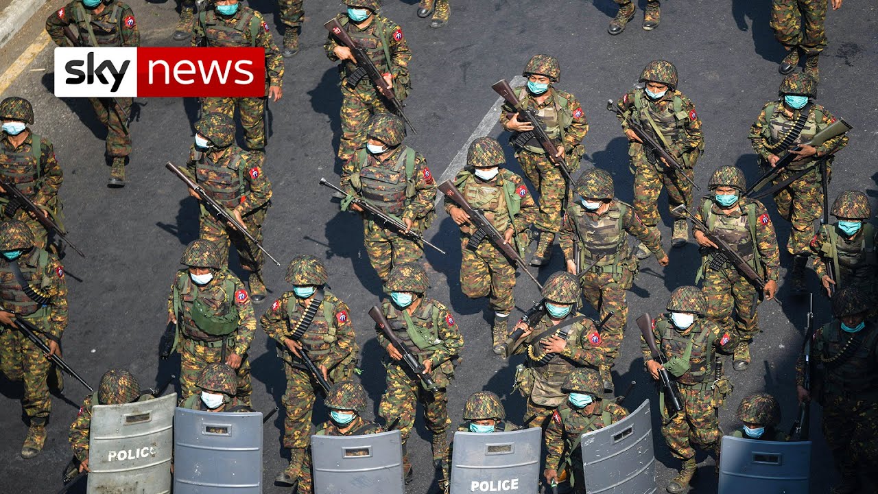 Film backdrop image for Myanmar: Protesters killed after police open fire during latest unrest (2021)