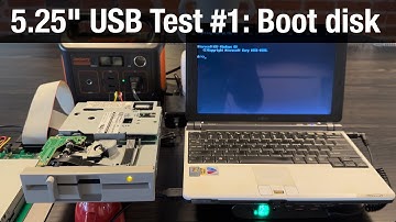 External 5.25" USB Floppy Drive, Experiment #1: Boot disk 💾