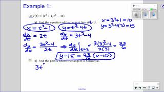 Differentiating Parametric Equations