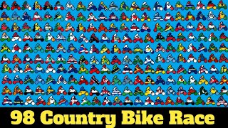 98 Countries & 97 Country Elimination Motocross Dirt Bike Racing Tournament in Algodoo - Season 1 screenshot 4