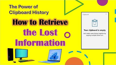 Clipboard History tutorial