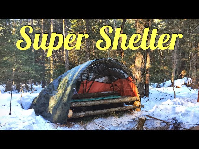 Building a Super Shelter Bushcraft Camp - YouTube