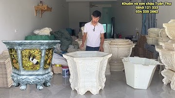 Mẫu mới khuôn chậu lục giác 75 chân liền Tài Lộc - Vinh Hoa - Phú Quý