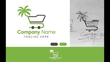 How to Create a Palm Tree Shopping Cart Logo in Adobe Illustrator - Easy Steps