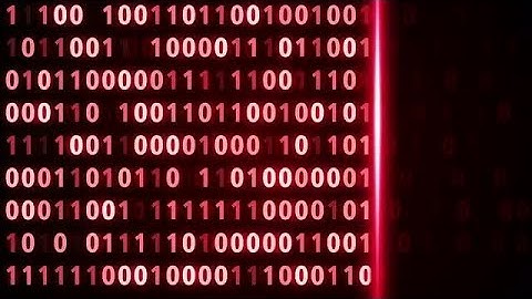 Red Binary Data Scan Loop Stock Motion Graphics