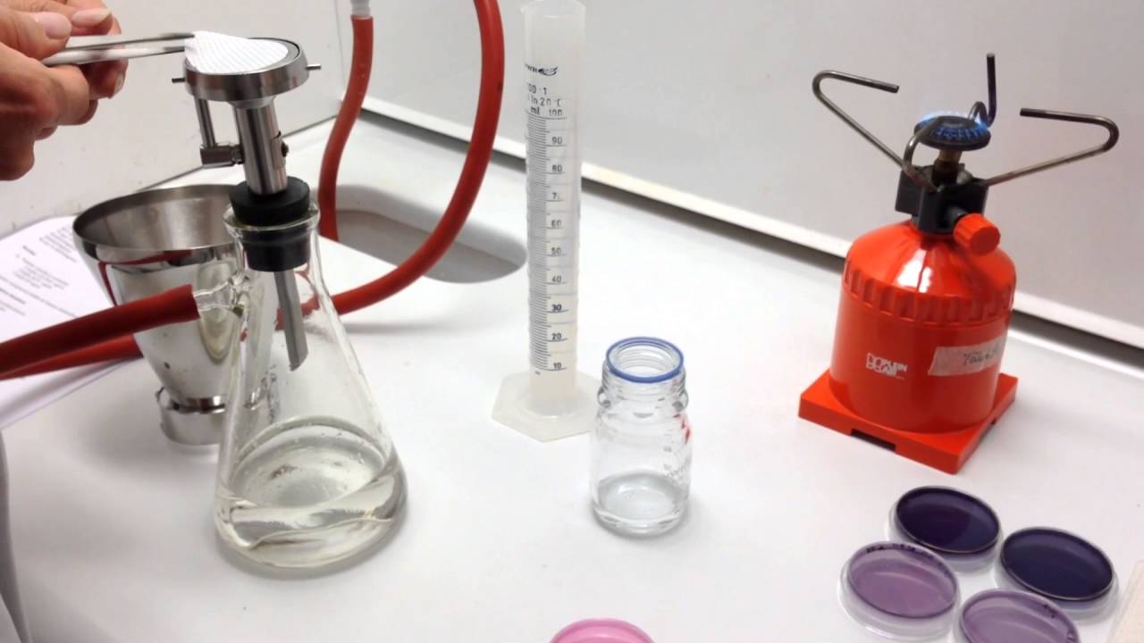 Water analysis membrane filtration technique YouTube