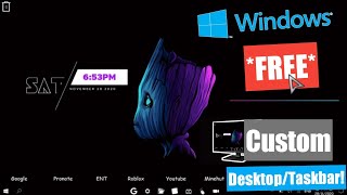 The best *FREE* custom desktop/taskbar setup!