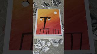 easy sunset art 🎨#viralshort#tranding#trandingshort#drawing