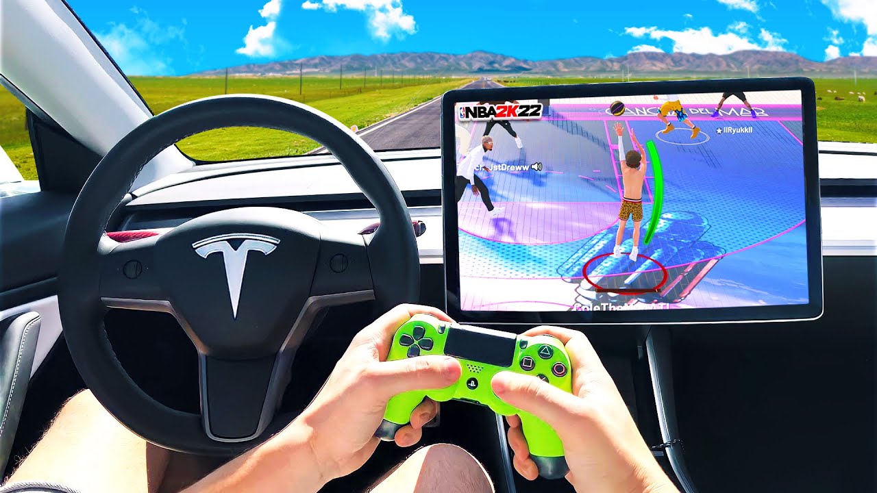 I PLAYED NBA 2K22 IN A TESLA..