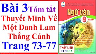 Ngữ Văn 9 Bài 3 | Thuyết Minh Về Một Danh Lam Thắng Cảnh | Trang 73 - 77 | Cánh Diều | Tóm Tắt