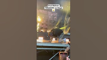 Thumbnail of Post Malone TWEAKING on Stage #shorts