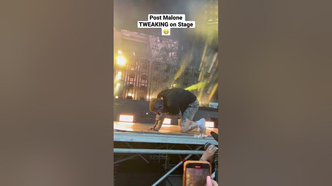 Post Malone TWEAKING on Stage #shorts