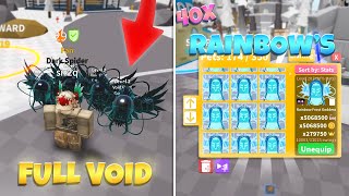 *NEW* Crafting 40 Rainbow Frost Goddess And Got Full Void Team In Saber Simulator! (Roblox)