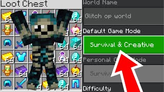 How To Make A 100% Survival World With Full Access To CREATIVE! (And Still Get Achievements) 1.20+