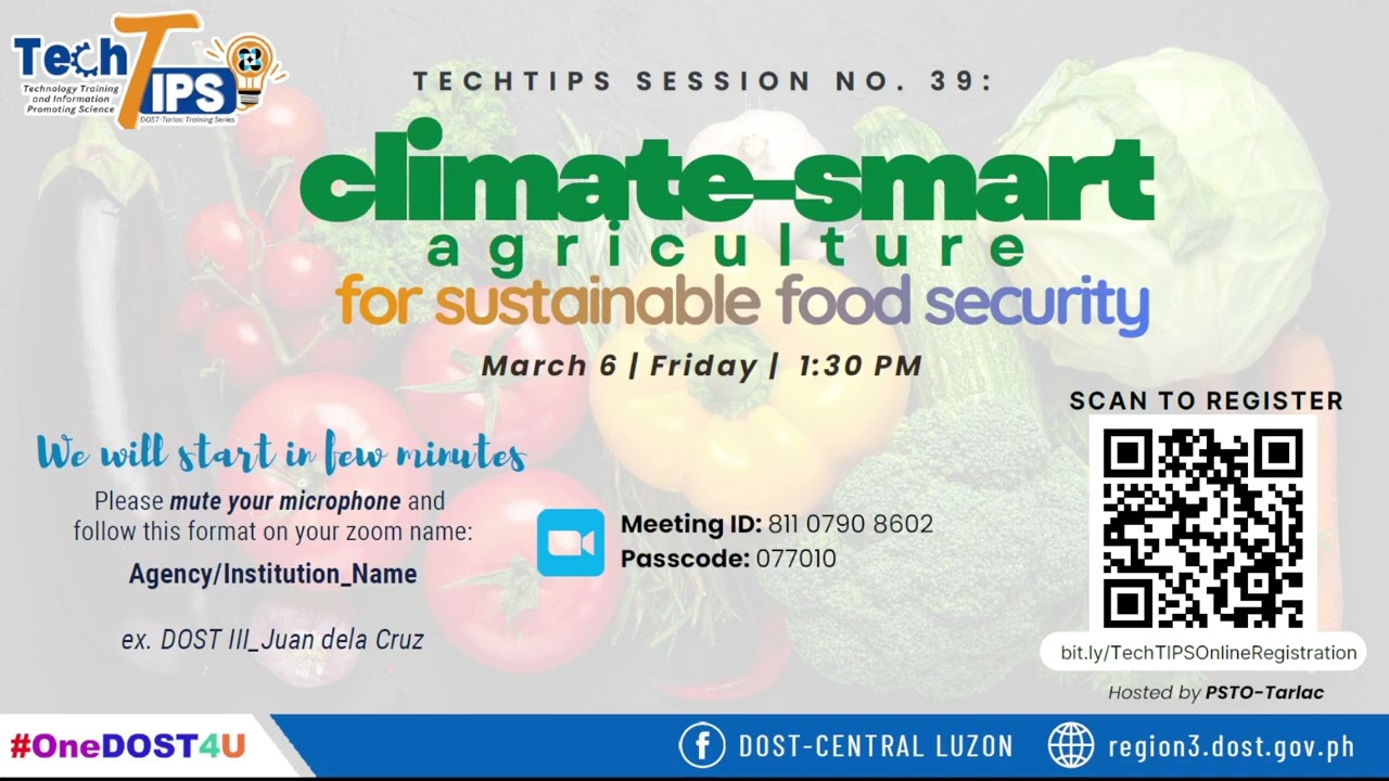 Techtips ep39: Climate-Smart Agriculture for Sustainable Food Security