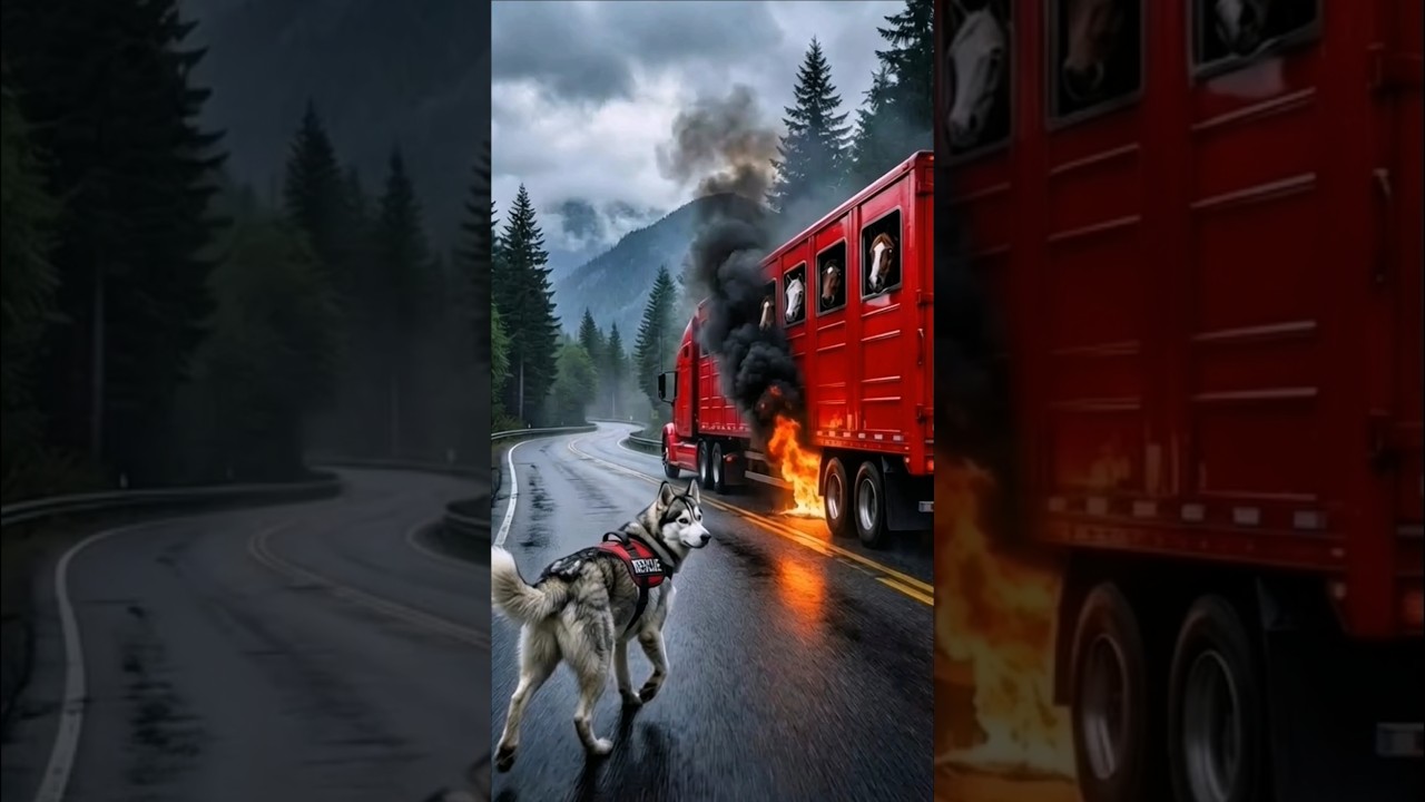 Mutiger Hund rettet Pferde vor dem Feuer! 😱🚒" 