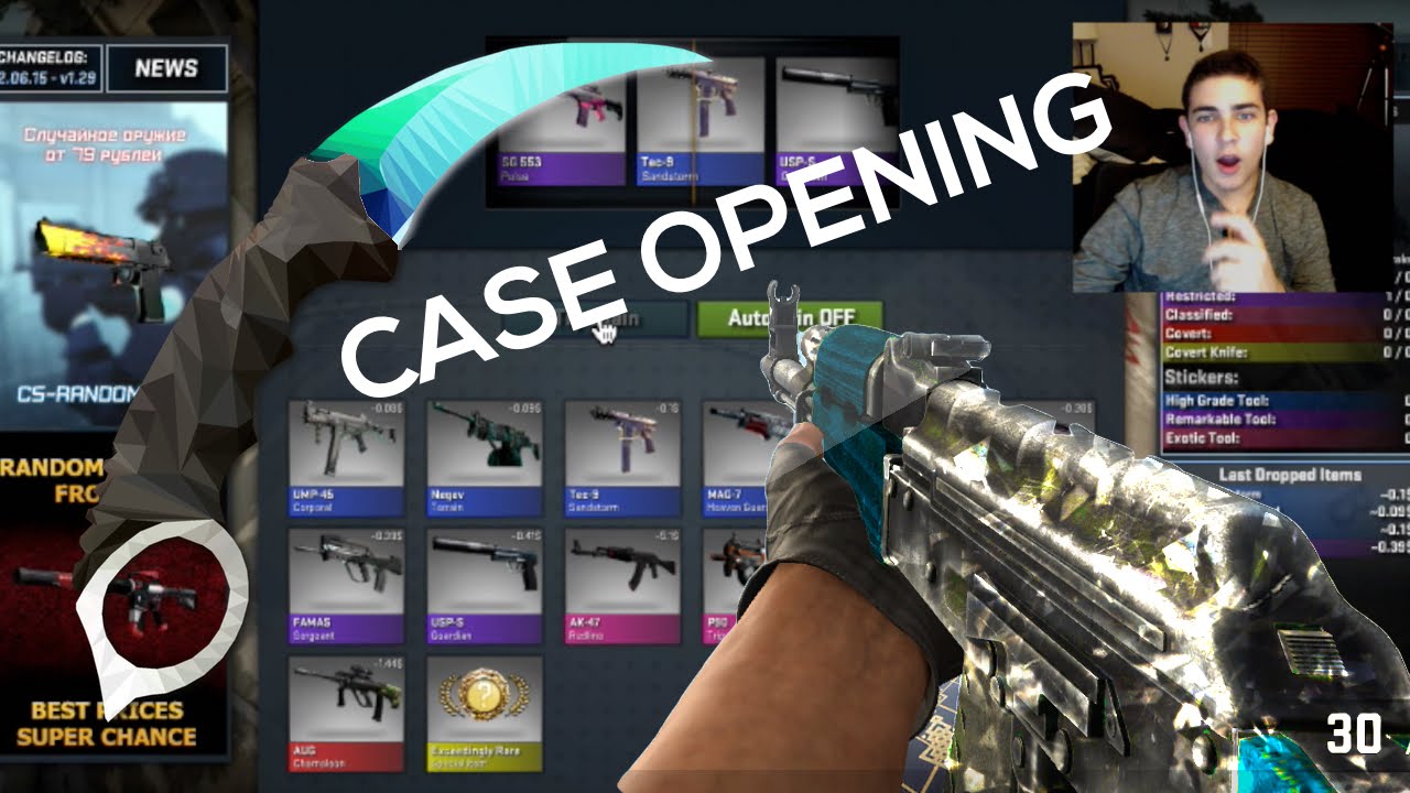 CSGO Case Opening - Karambit Blue Fade and AK47 Blue Diamond w ...