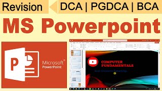 (PGDCA & DCA) - Revision Class- PowerPoint Presentation Complete Tutorial in Hindi By Arvind