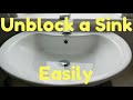 Unblock Bathroom Sink Easily