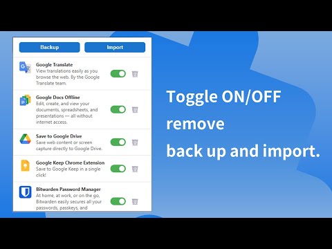 Extension Manager / Backup video preview 2