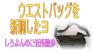 ウエストバッグを新調したヨ【しろよんのご近所散歩 2019年08月27日】