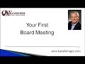 Your First Board Meeting