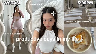 Productive days in my life | 6AM morning, how to build habits, 8 week workout journey,9-5PM work day