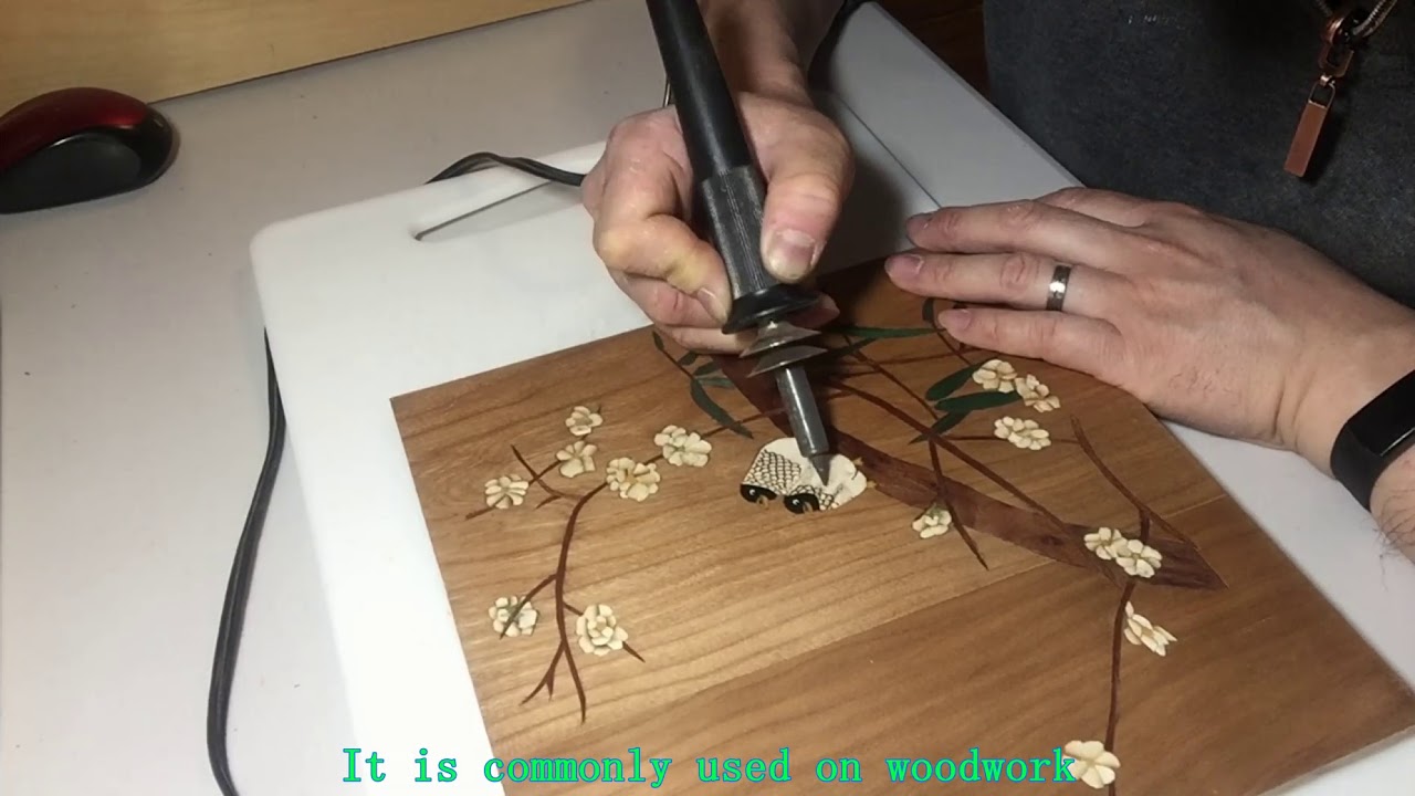 Use Pyrography (Wood-Burning) on Marquetry - YouTube