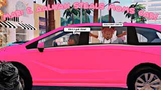 MARI & AALIYAH STEALS THERE MOMS CAR?! | Roblox Berry Avenue Roleplay