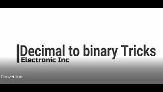 Easy way to Convert Decimal number into binary number